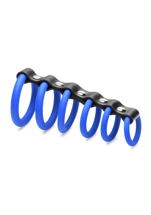 Load image 1 in gallery view. Strict Gates Of Hell Silicone Chastity Device - Black/Blue