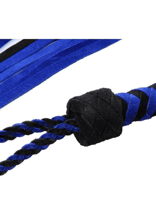 Load image 1 in gallery view. Strict Leather Black and Blue Suede Flogger - Black/Blue
