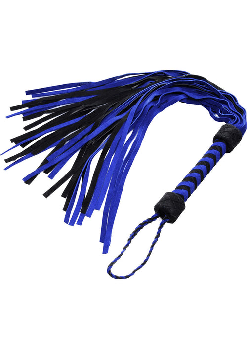 Load image 1 in gallery view. Strict Leather Black and Blue Suede Flogger - Black/Blue