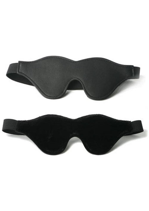 Load image 1 in gallery view. Strict Leather Black Fleece Lined Blindfold - Black