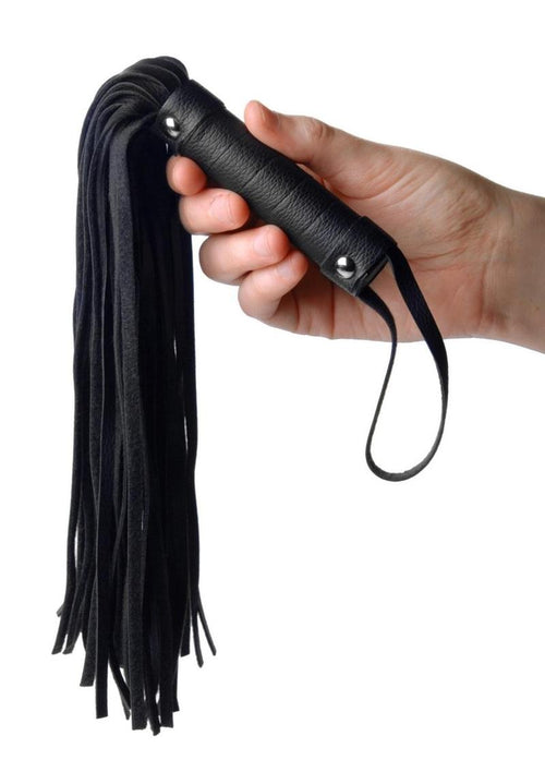 Load image 1 in gallery view. Strict Leather Pleather Pleasure Mini Flogger - Black