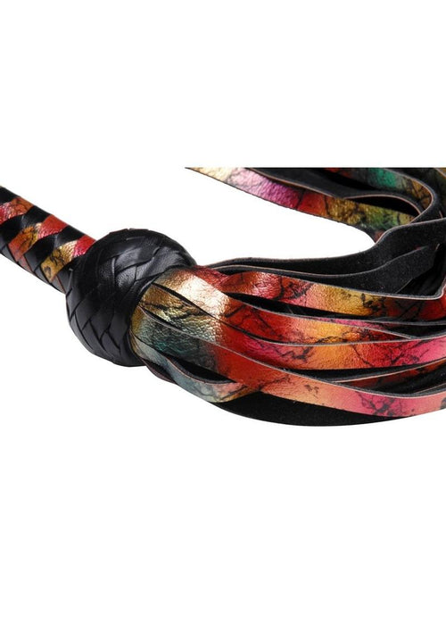 Load image 1 in gallery view. Strict Leather Rainbow Lambskin Flogger - Multicolor