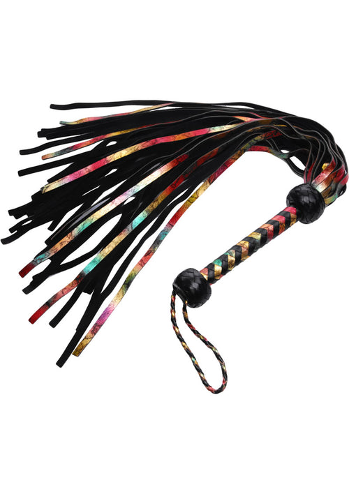 Load image 1 in gallery view. Strict Leather Rainbow Lambskin Flogger - Multicolor