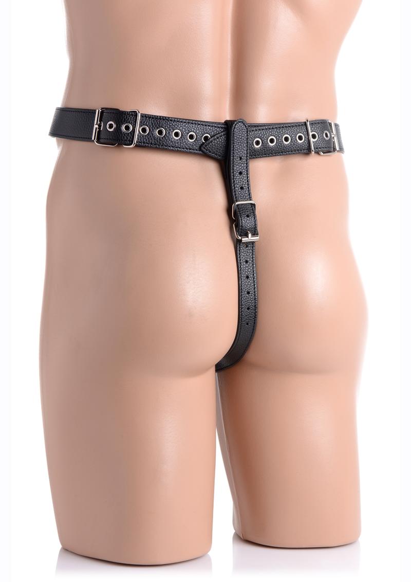 Strict Male Chastity Harness with Silicone Anal Plug STRICT