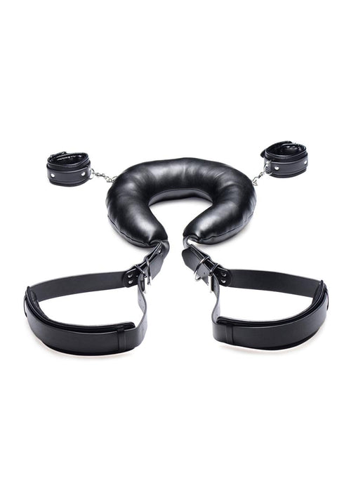 Load image 1 in gallery view. Strict Padded Thigh Sling with Wrist Cuffs - Black