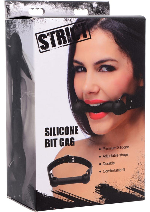 Load image 1 in gallery view. Strict Silicone Bit Gag - Black