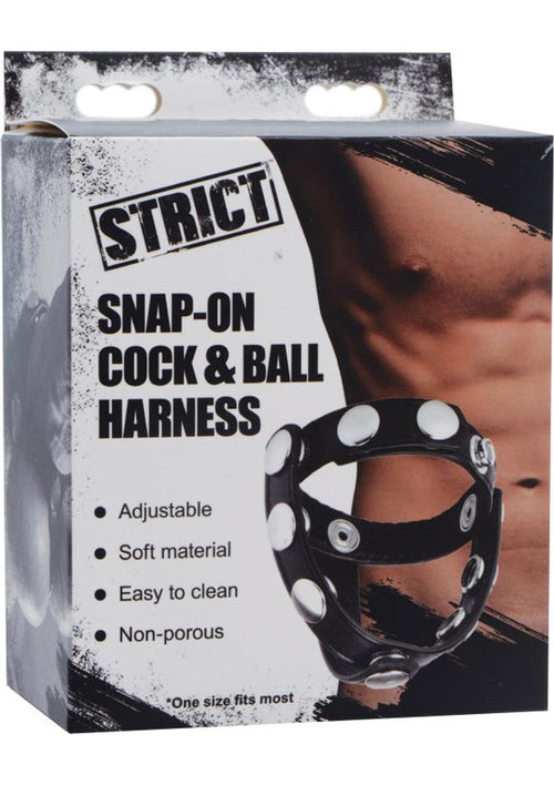 Load image 1 in gallery view. Strict Snap-On Cock and Ball Harness - Black