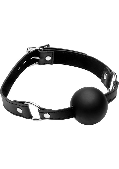 Load image 1 in gallery view. Strict XL Silicone Gag Ball - Black - XLarge - 2in