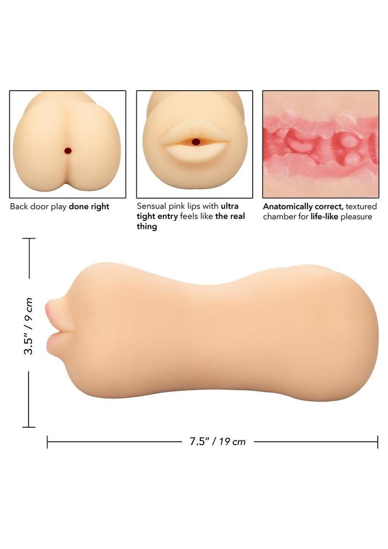 Stroke It Realistic Dual Ended Stroker - Mouth and Ass Stroke It