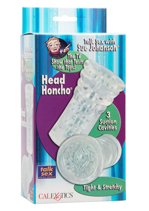 Load image 1 in gallery view. Sue Johanson Head Honcho Stroker - Clear