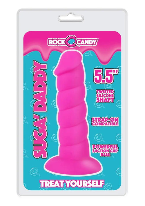 Load image 1 in gallery view. Suga' Daddy Silicone Dildo - Pink - 5.5in
