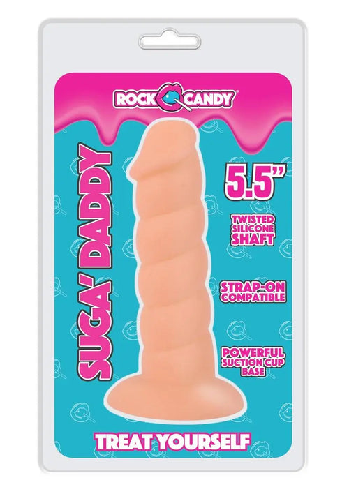 Load image 1 in gallery view. Suga' Daddy Silicone Dildo - Vanilla - 5.5in