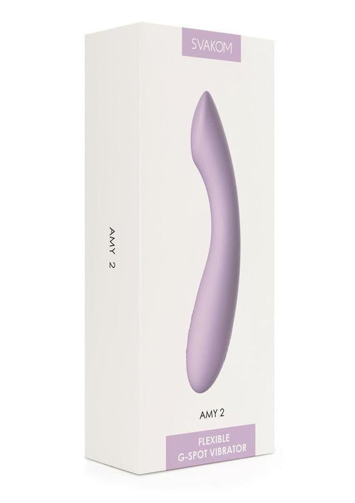 Load image 1 in gallery view. Svakom Amy 2 Rechargeable Silicone Vibrator - Lavender/Purple