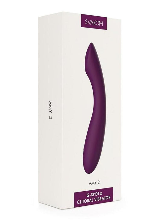 Load image 1 in gallery view. Svakom Amy 2 Rechargeable Silicone Vibrator - Purple/Violet