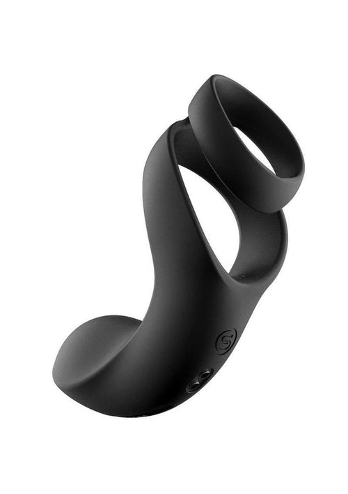 Load image 1 in gallery view. Svakom Benedict Silicone Rechargeable Cock Ring - Black