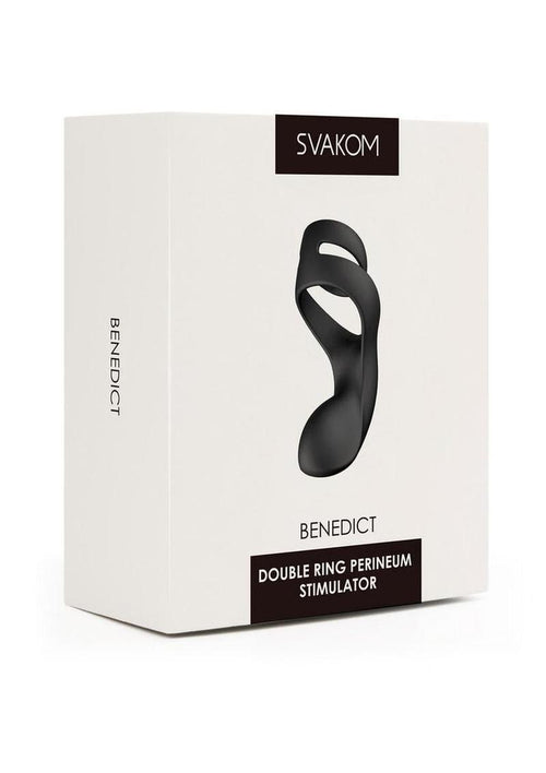 Load image 1 in gallery view. Svakom Benedict Silicone Rechargeable Cock Ring - Black