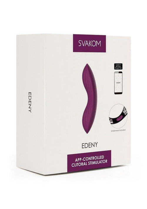 Load image 1 in gallery view. Svakom Edeny Interactive Silicone Clitoral Stimulator - Purple/Violet