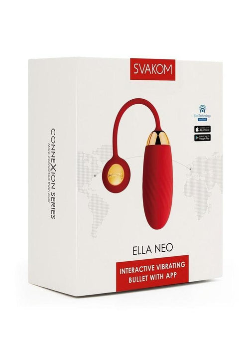 Load image 1 in gallery view. Svakom Ella Neo Silicone Interactive Bullet Vibrator - Gold/Red