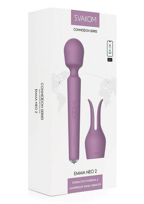 Load image 1 in gallery view. Svakom Emma Neo 2 Rechargeable Silicone Heated Vibrator with Compatible App - Lavender