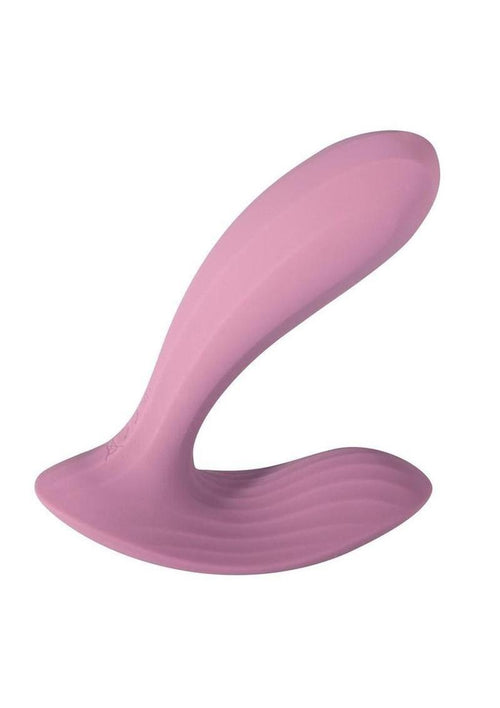 Load image 1 in gallery view. Svakom Erica Rechargeable Silicone App Compatible Dual Vibrator with Clitoral Stimulator and Remote - Pink