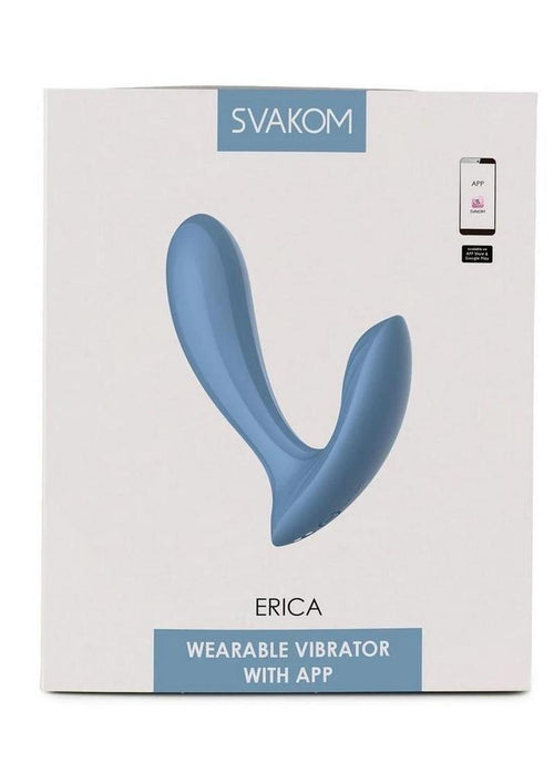 Load image 1 in gallery view. Svakom Erica Romantic Rose App Compatible Rechargeable Silicone Dual Stimulating Vibrator - Pink