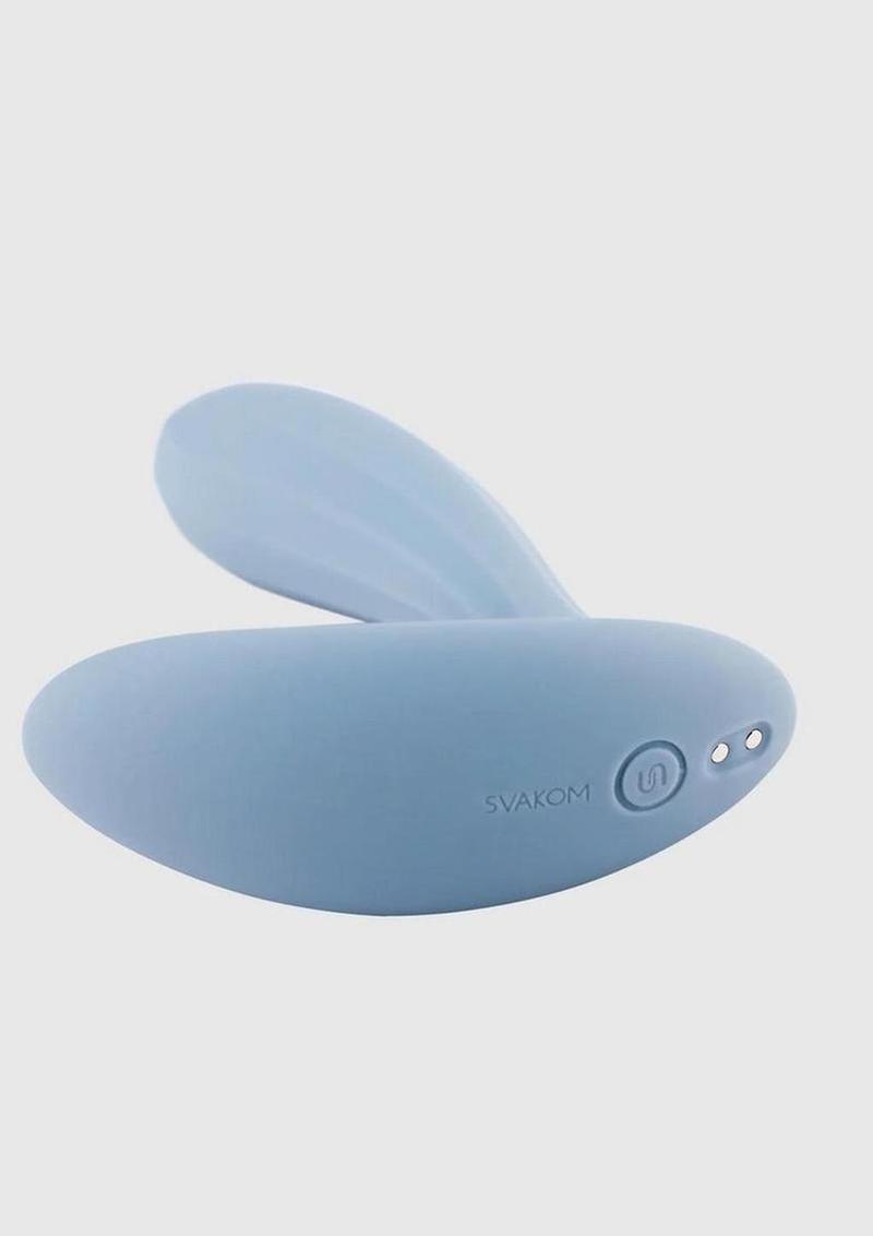 Svakom Erica Romantic Rose App Compatible Rechargeable Silicone Dual Stimulating Vibrator Svakom