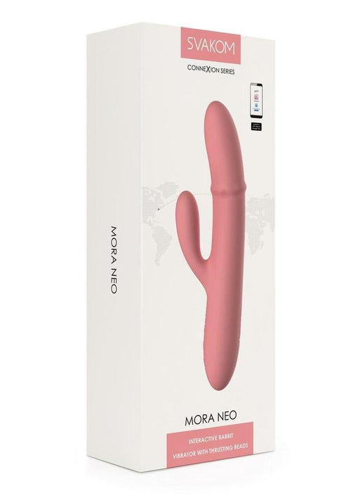 Load image 1 in gallery view. Svakom Mori Neo Rechargeable Silicone App Compatible Interactive Rabbit Vibrator - Pink