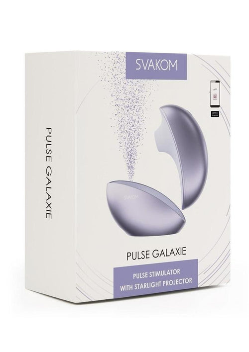 Load image 1 in gallery view. Svakom Pulse Galaxie App Compatible Rechargeable Silicone Clitoral Stimulator with Remote - Metallic - Lilac/Purple