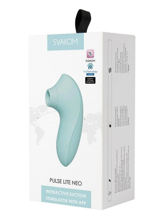 Load image 1 in gallery view. Svakom Pulse Lite Neo Interactive Suction Stimulator - Blue/Seafoam Blue