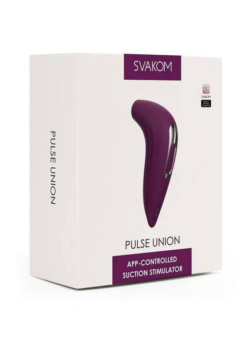 Load image 1 in gallery view. Svakom Pulse Union App Compatible Silicone Vibrator - Purple/Silver/Violet