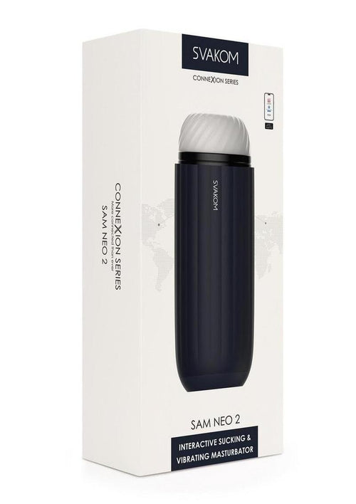 Load image 1 in gallery view. Svakom Sam Neo 2 Silicone Interactive Rechargeable Masturbator - Black