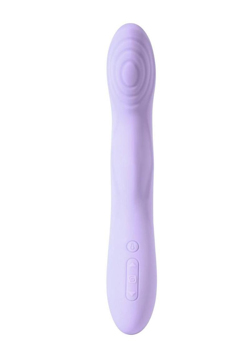 Selena Warming Rechargeable Silicone G-Spot Vibrator with Clitoral Stimulator Svakom