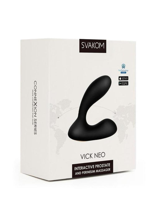Load image 1 in gallery view. Svakom Vick Neo Silicone Prostate Massager - Black/Gold
