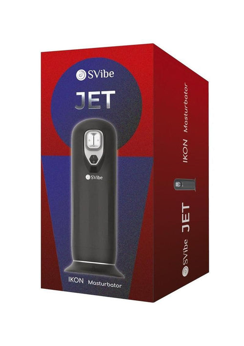 Load image 1 in gallery view. Svibe Ikon Jet Rechargeable Thrusting Warming Masturbator - Black