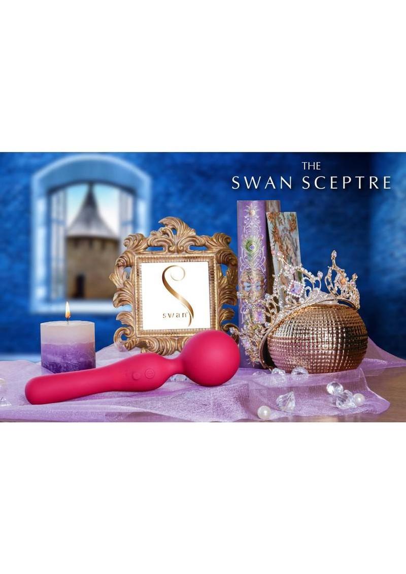 Swan The Swan Sceptre Rechargeable Silicone Dual End Wand Massager Swan