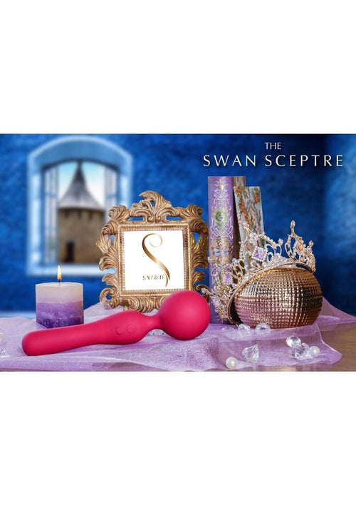 Load image 1 in gallery view. Swan The Swan Sceptre Rechargeable Silicone Dual End Wand Massager Swan