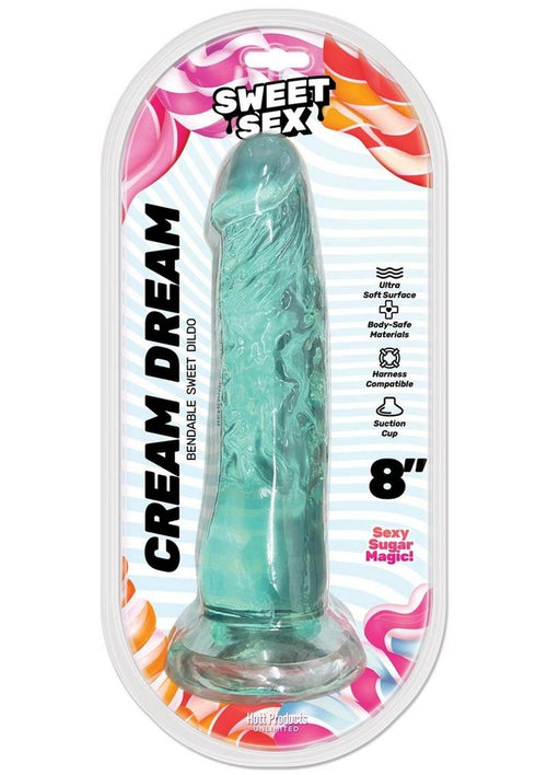 Load image 1 in gallery view. Sweet Sex Cream Dream Silicone Dildo - Aqua/Blue