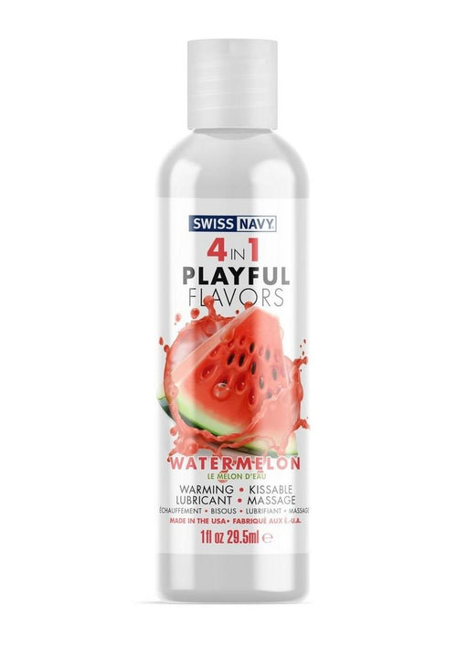 Load image 1 in gallery view. Swiss Navy 4 In 1 Flavored Lubricant 1oz - Watermelon