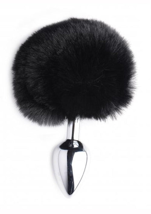 Load image 1 in gallery view. Tailz Onyx Bunny Tail Anal Plug - Black/Metal
