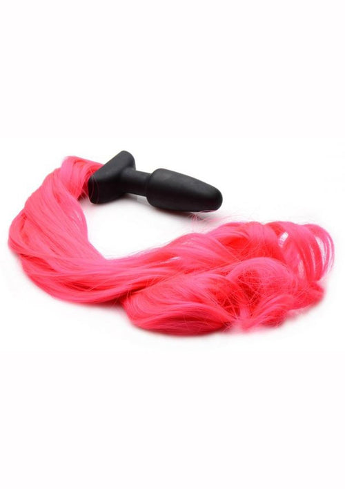 Load image 1 in gallery view. Tailz Pony Tail Anal Plug - Hot Pink/Pink