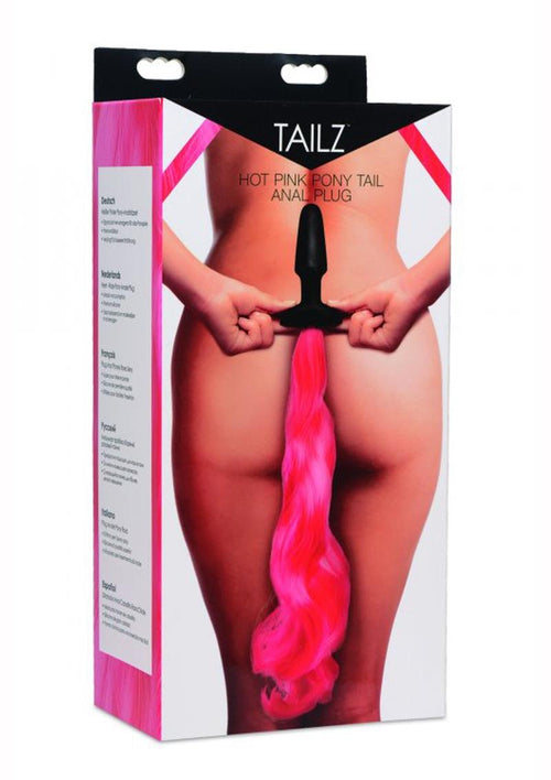 Load image 1 in gallery view. Tailz Pony Tail Anal Plug - Hot Pink/Pink