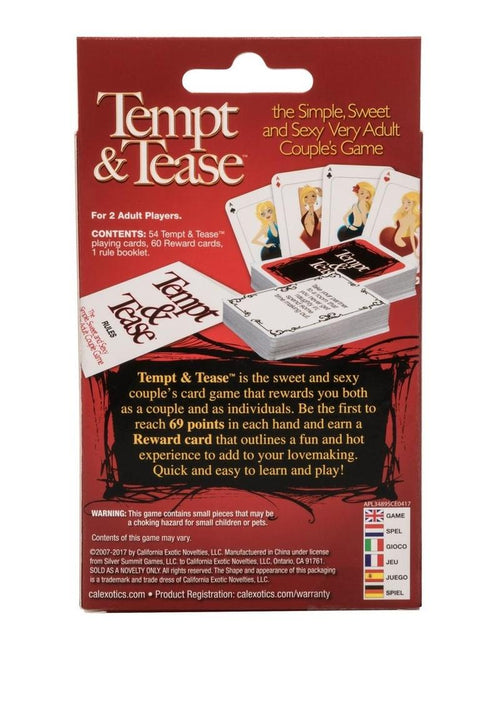 Load image 1 in gallery view. Tempt and Tease Couples Card Game
