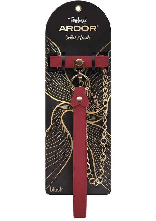 Load image 1 in gallery view. Temptasia Ardor Collar and Leash - Red