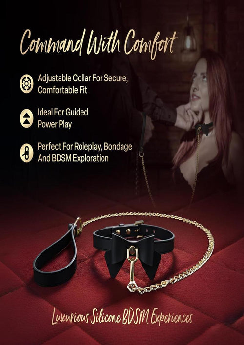 Load image 1 in gallery view. Temptasia Ardor Collar and Leash with Bow Temptasia