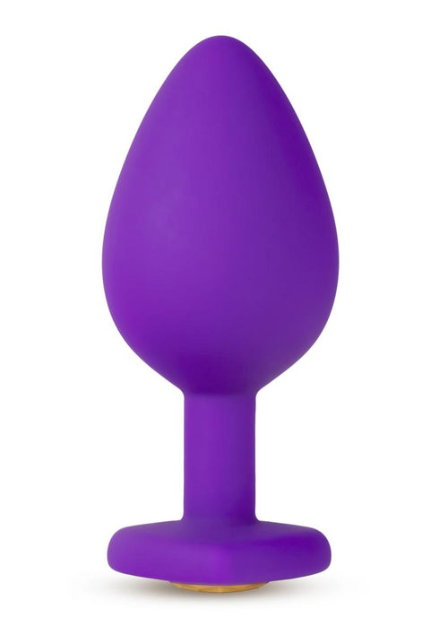 Load image 1 in gallery view. Temptasia Bling Plug Silicone Butt Plug - Purple - Medium