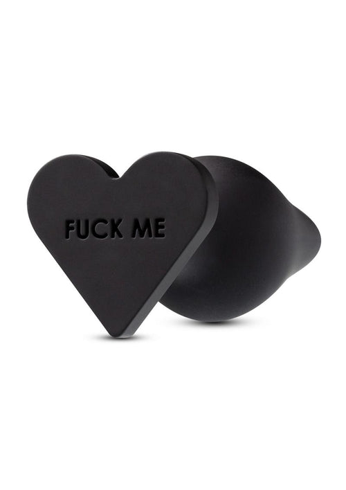 Load image 1 in gallery view. Temptasia Fuck Me Silicone Butt Plug - Black