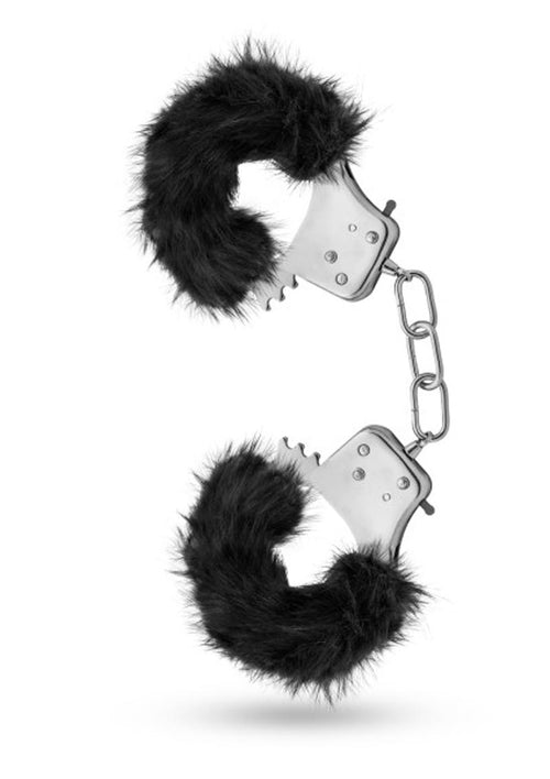 Load image 1 in gallery view. Temptasia Plush Fur Cuffs - Black