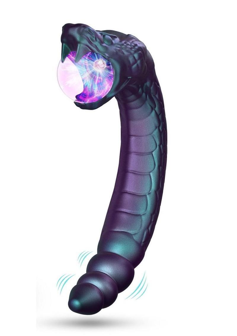 Temptasia Rattle Snake Rechargeable Vibrator - Dark Millenia Temptasia