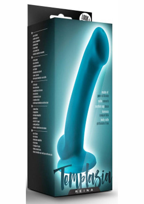 Load image 1 in gallery view. Temptasia Reina Silicone Dildo - Teal - 6.5in