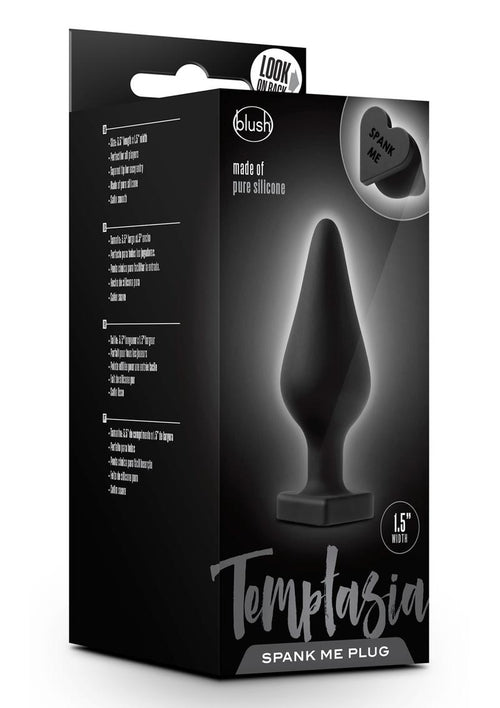 Load image 1 in gallery view. Temptasia Spank Me Silicone Butt Plug - Black